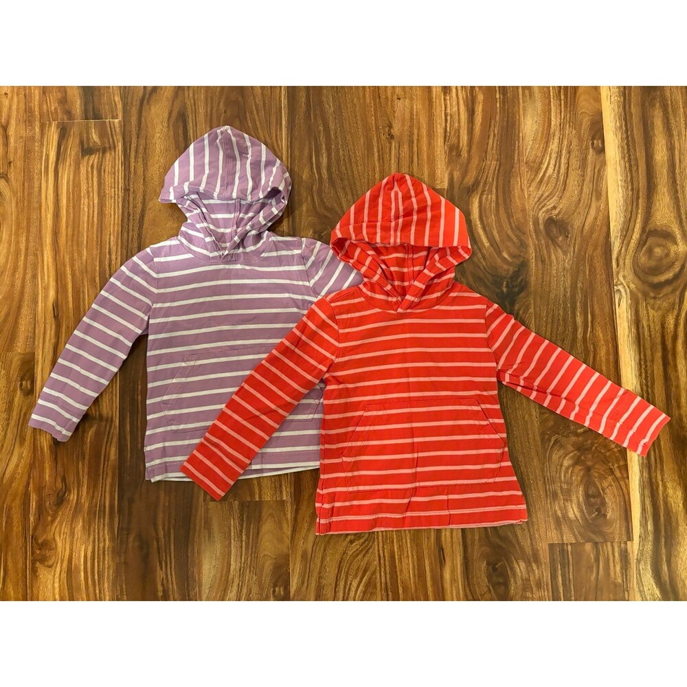 Primary Girls Hoodies, Purple/White and Red/Peach, Size 2T